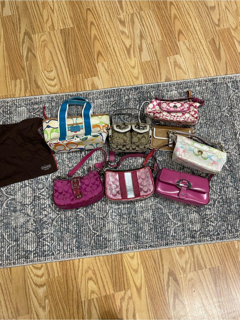 Vintage Authentic Coach bundle 8 bags 1 dust bag early 2000’s as is